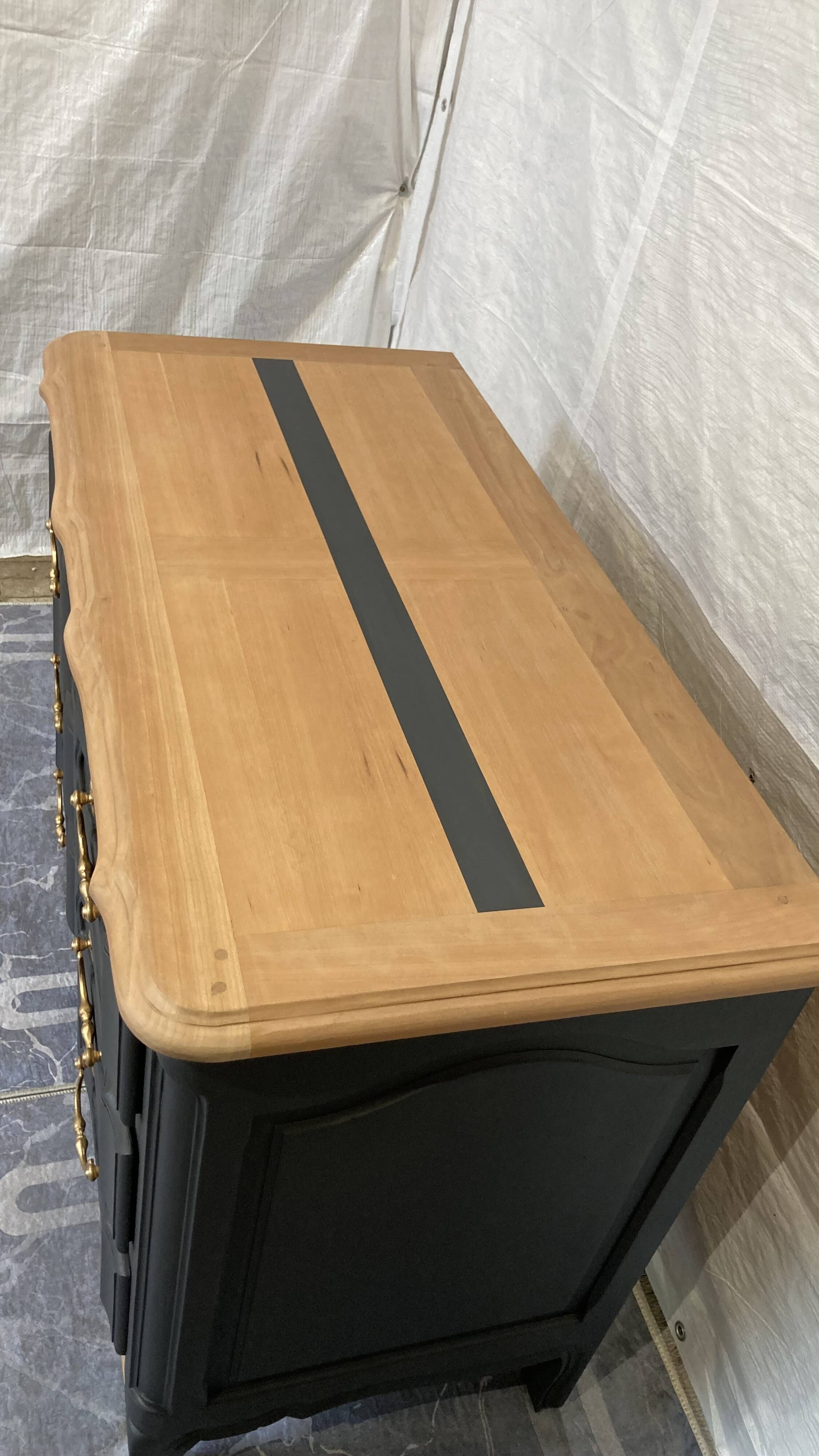 Restored solid wood chest of drawers
