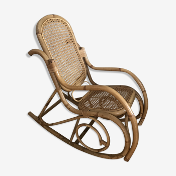 Rocking chair rocker rattan and vintage caning