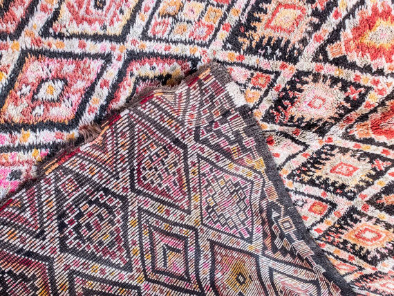 Marmousha Rare, 330 x 175 authentic hand made wool rug