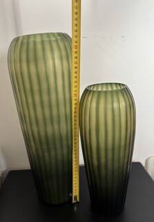 Vase en verre soufflé à la main et gravé