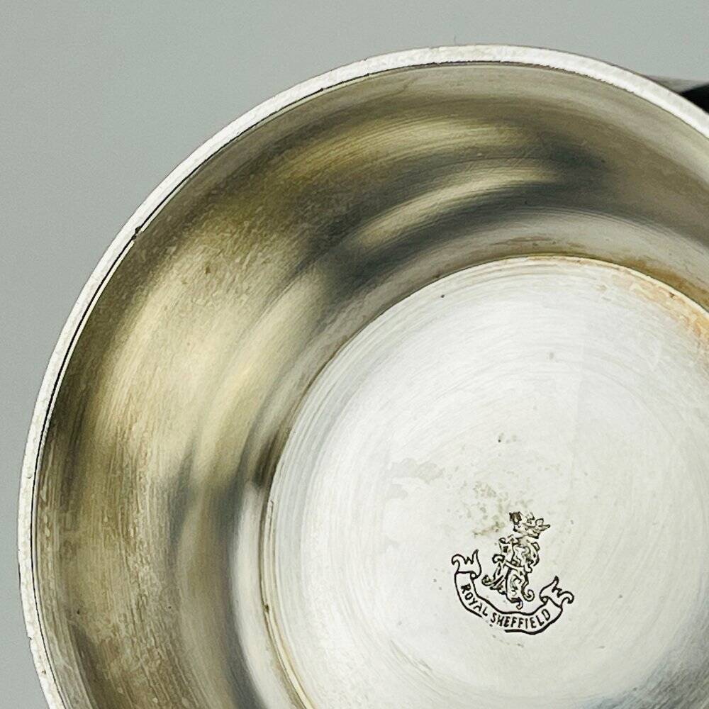 Vintage silver-plated coffee pot by Royal Sheffield, England, 1950s.