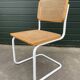 Set of 4 Cesca b32 model chairs in white by Marcel Breuer