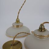 Sandblasted glass portable lamp