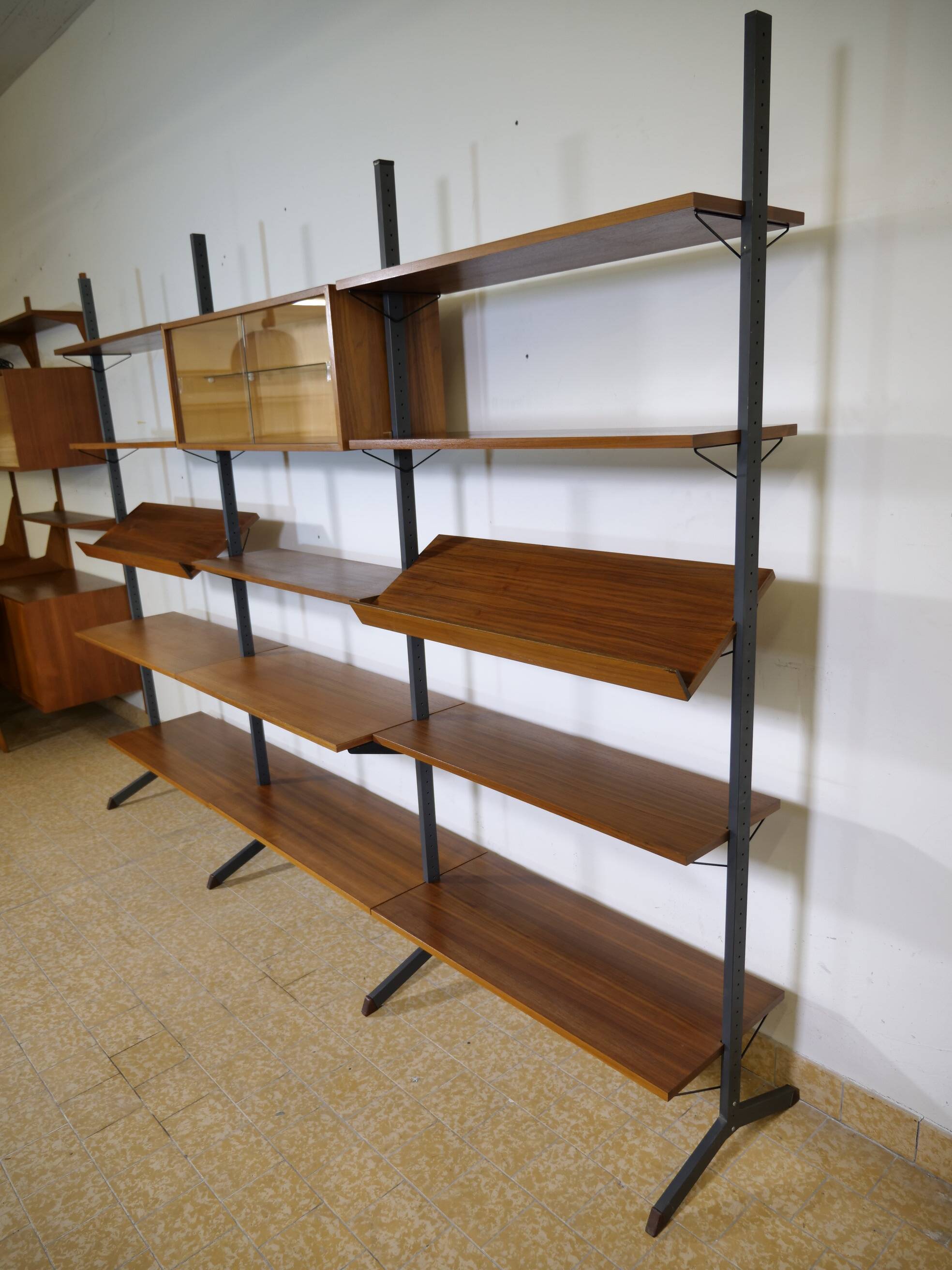 Free Standing Modular Teak Shelving System by Olof Pira, 1960s