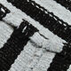 Tapis chanvre noir blanc, 181x223cm
