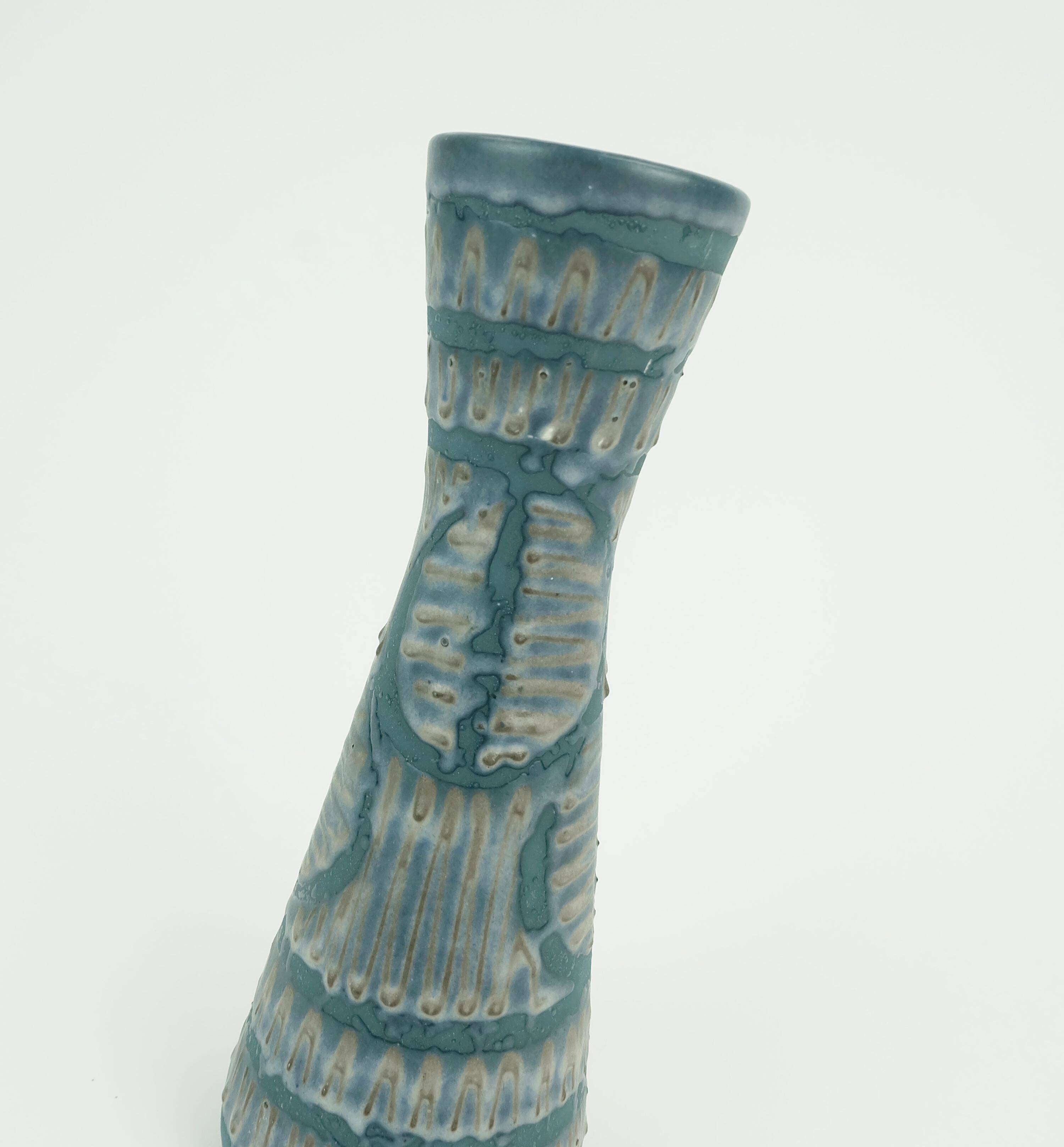 Vintage carstens keramik vase model 3765-27 rare glaze variation