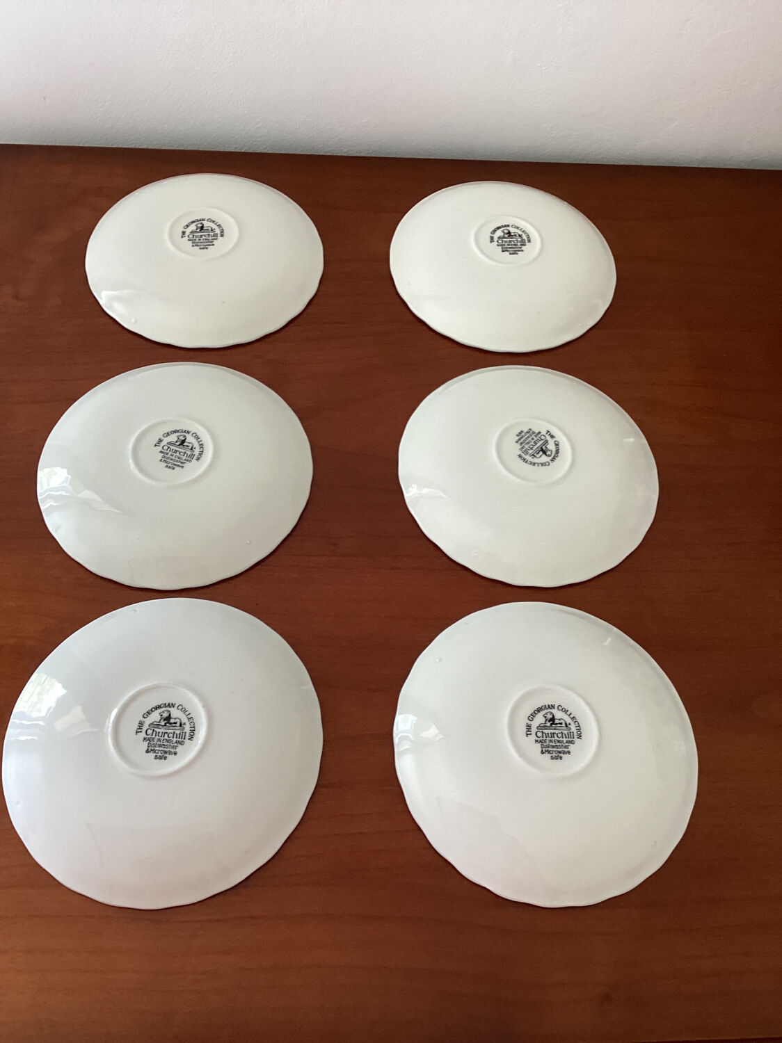 Set of 6 sub cups churchill the georgian collection