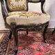 Paire de fauteuils style Louis XV en bois noirci, vers 1850