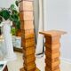 Teak column plant stand, 70s-80s