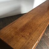 Row / teak, part glass, Mid century Scandinavian buffet
