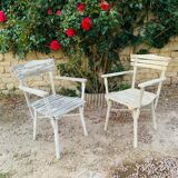 Ensemble d'assises  de jardin 4 fauteuils et 1 chaise - en bois