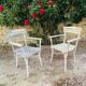 Ensemble d'assises  de jardin 4 fauteuils et 1 chaise - en bois
