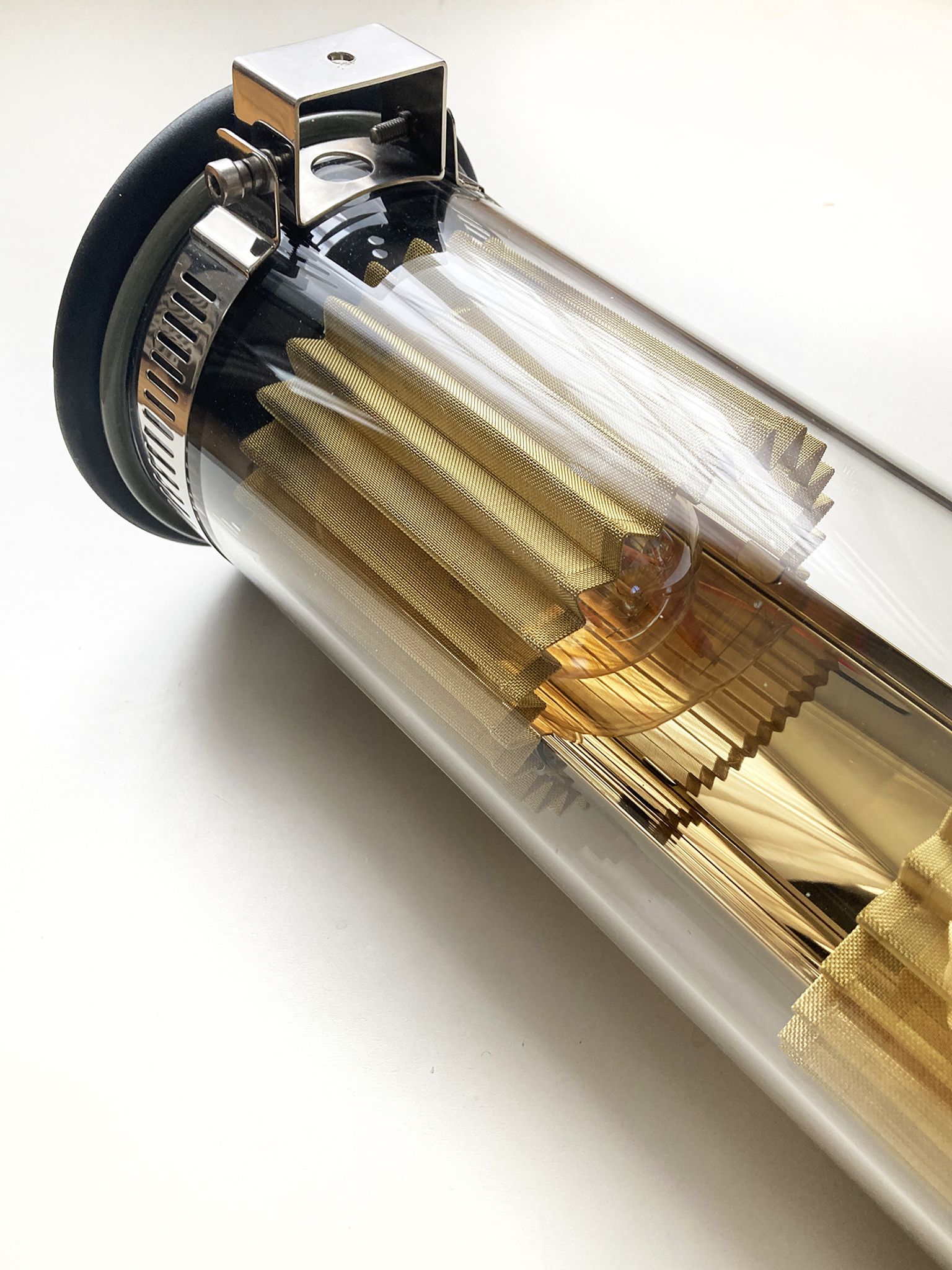 Wall lamp in the tube 100-350 glass metal / l 37 cm - dcw éditions