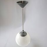 Vintage white opaline ball pendant light