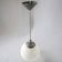 Vintage white opaline ball pendant light