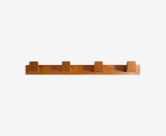 Porte manteau en bois blond, années 70