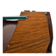 Mid-century coffee table in curved plywood with a glass top, 1940s.