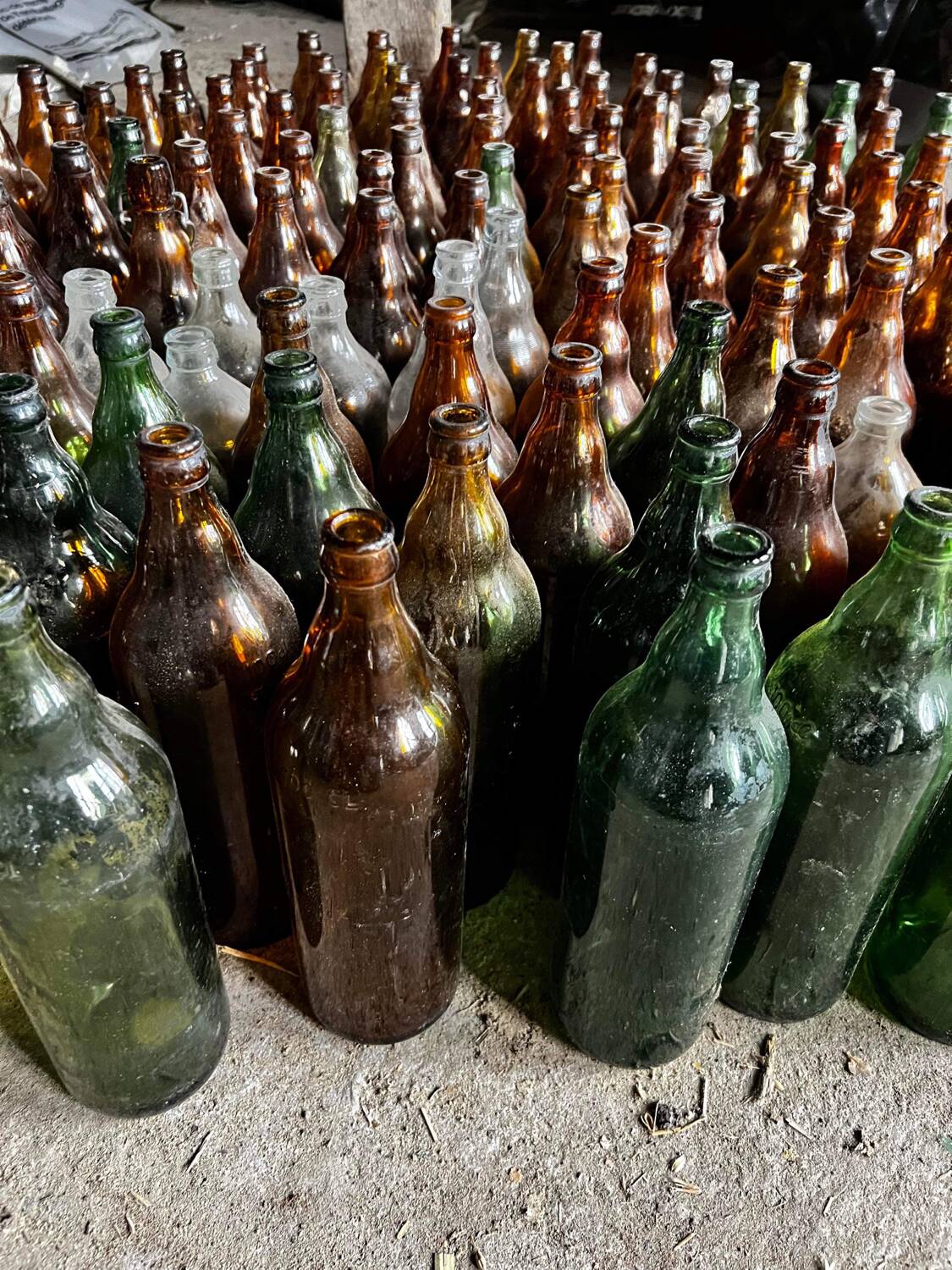 Bouteilles en verre décoratives