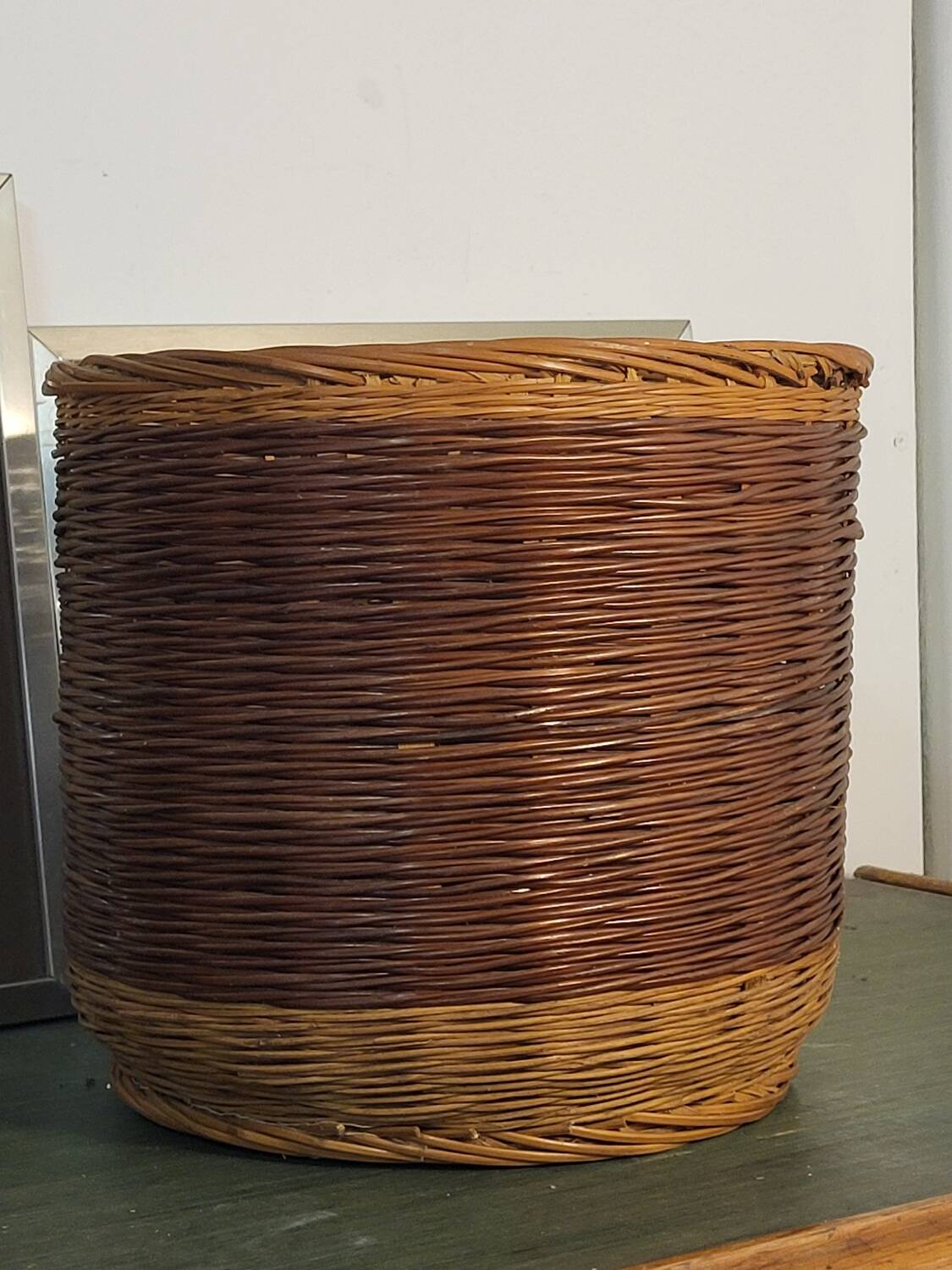 Wicker rattan planter
