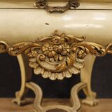 Dutch lacquered and gilded table with marble top