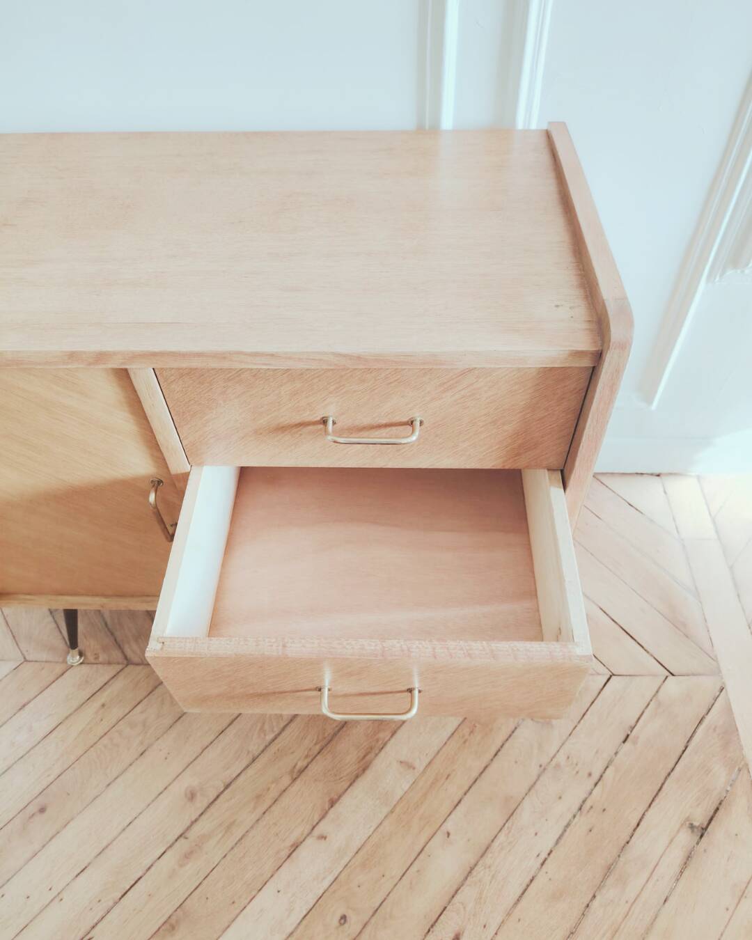 Low buffet/renovated vintage sideboard, Scandinavian style, 1950s-60s