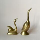 Paire d'oiseaux en  laiton allemand