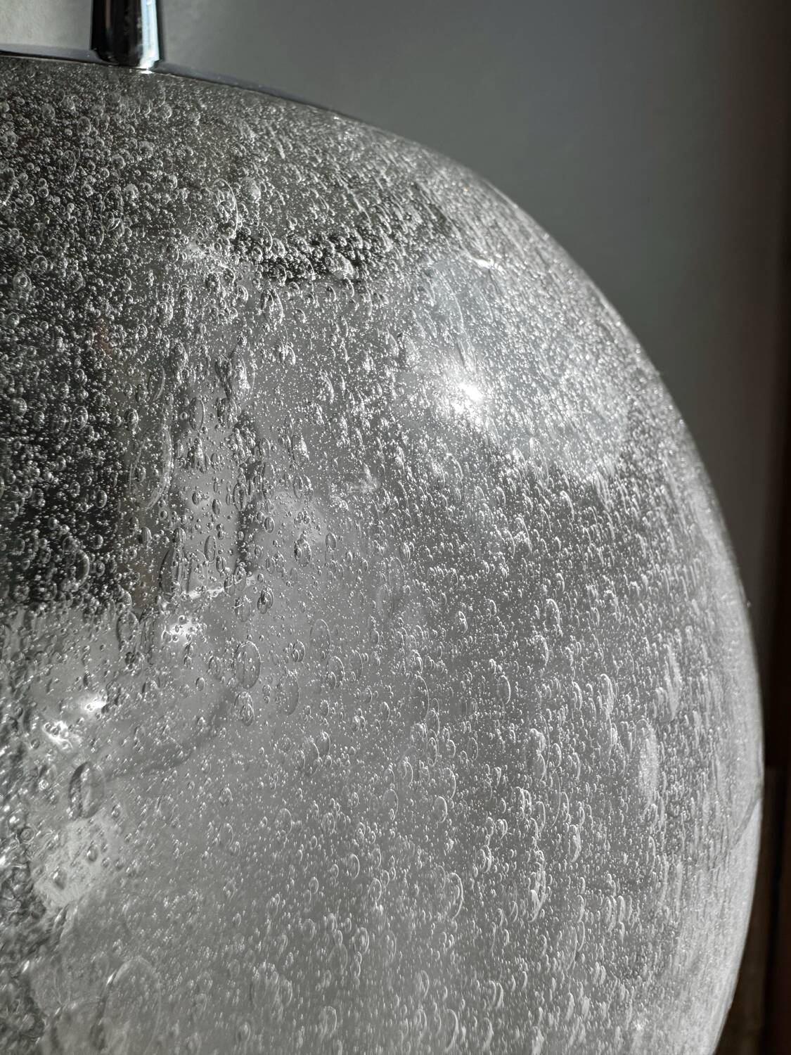 Bubble glass pendant light from the 70s