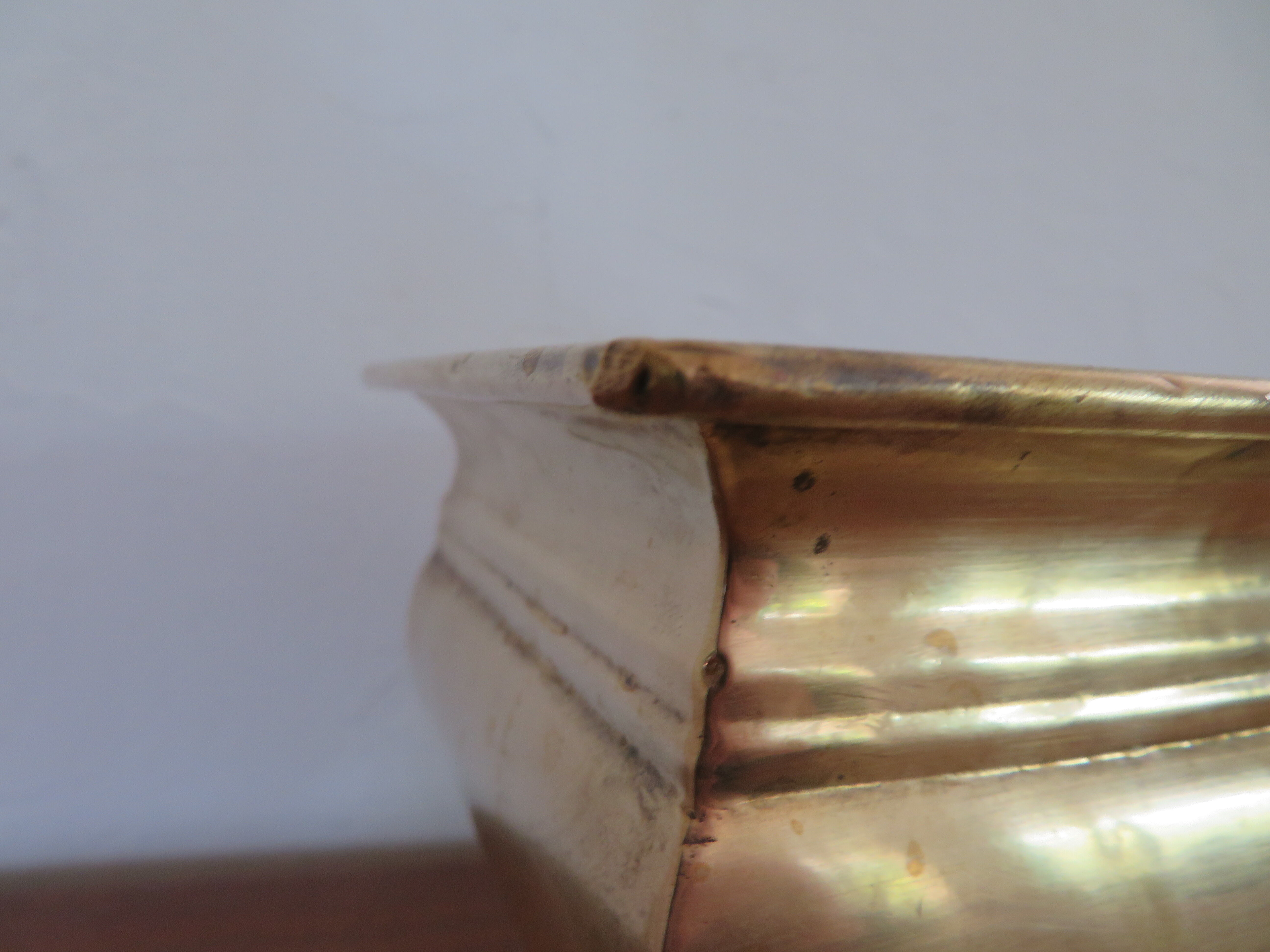 Vintage brass planter