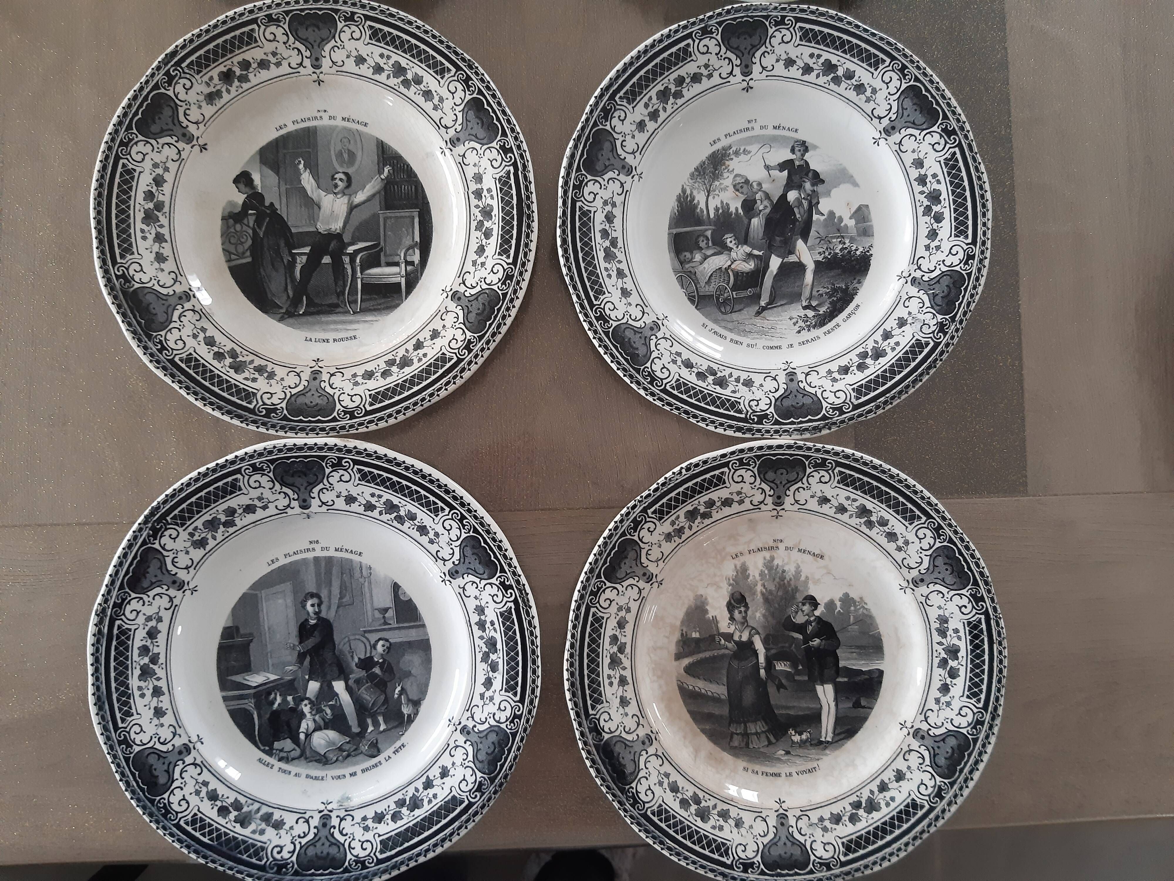 Ancient plates talking the pleasures of the creil and montereau wedding