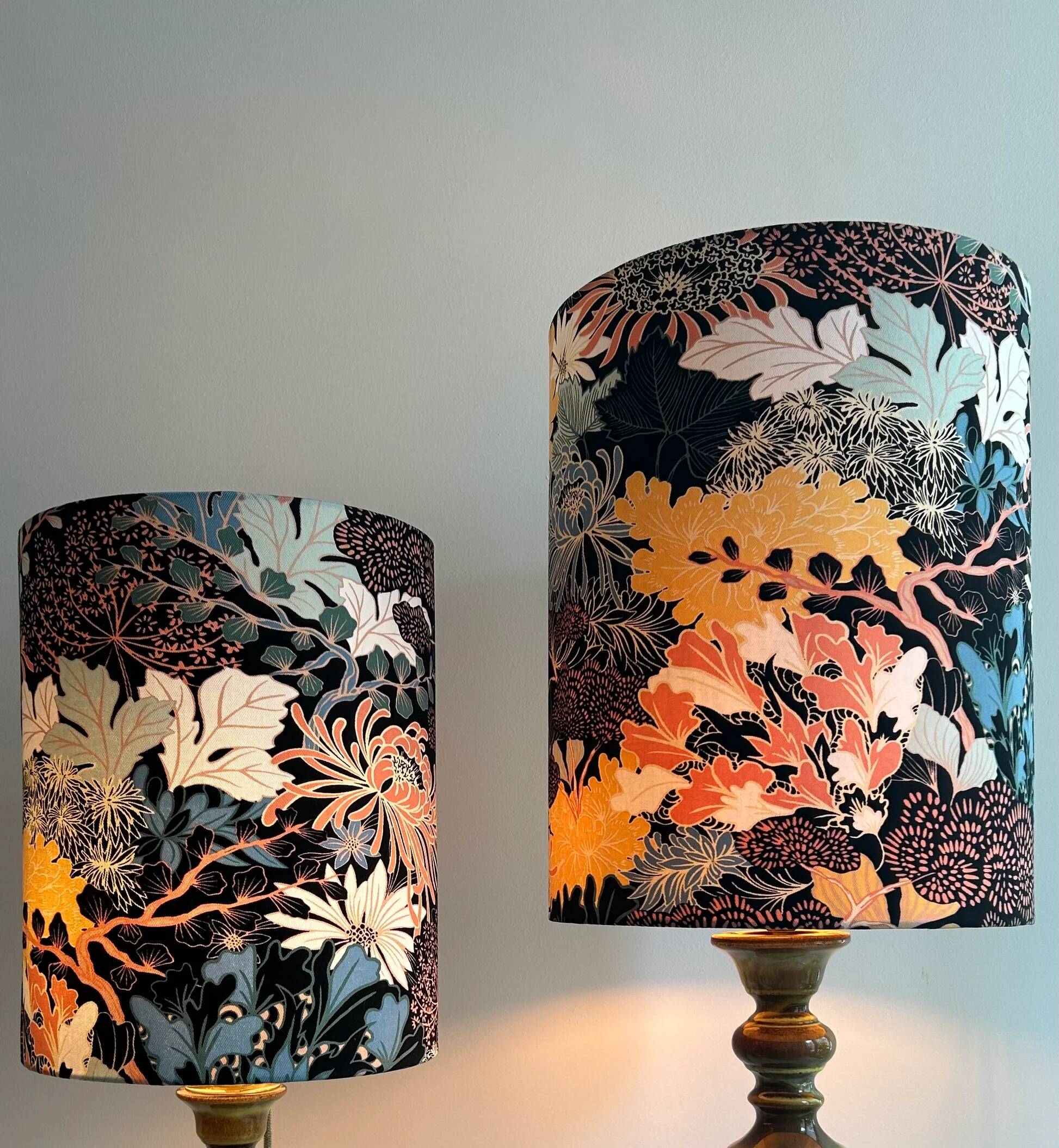 Lampe Fat Lava en forme de pagode Space Age avec glaçure verte dégradée