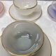 6 vintage cups in iridescent glass