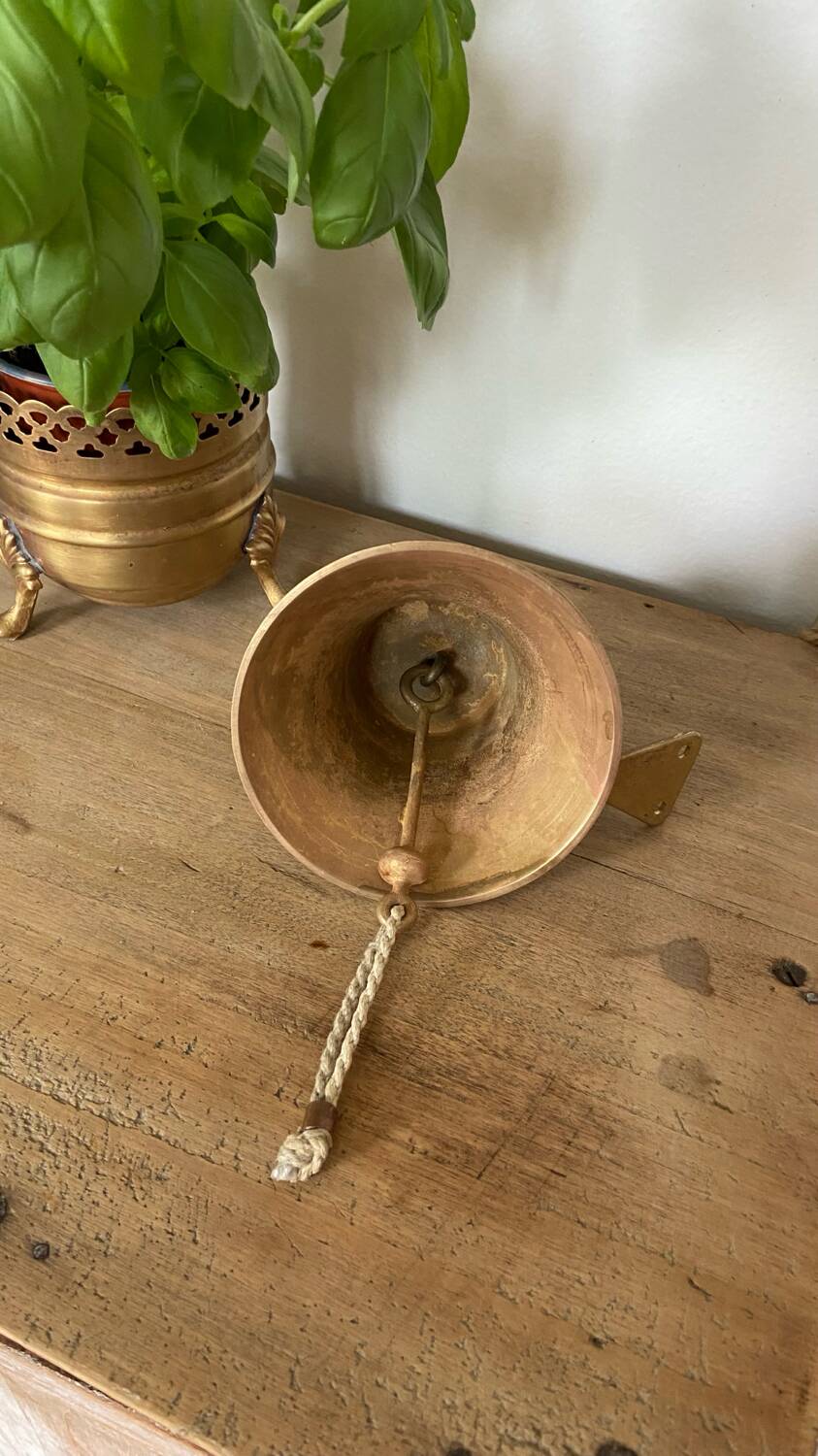 Vintage Solid Brass Wall Bell