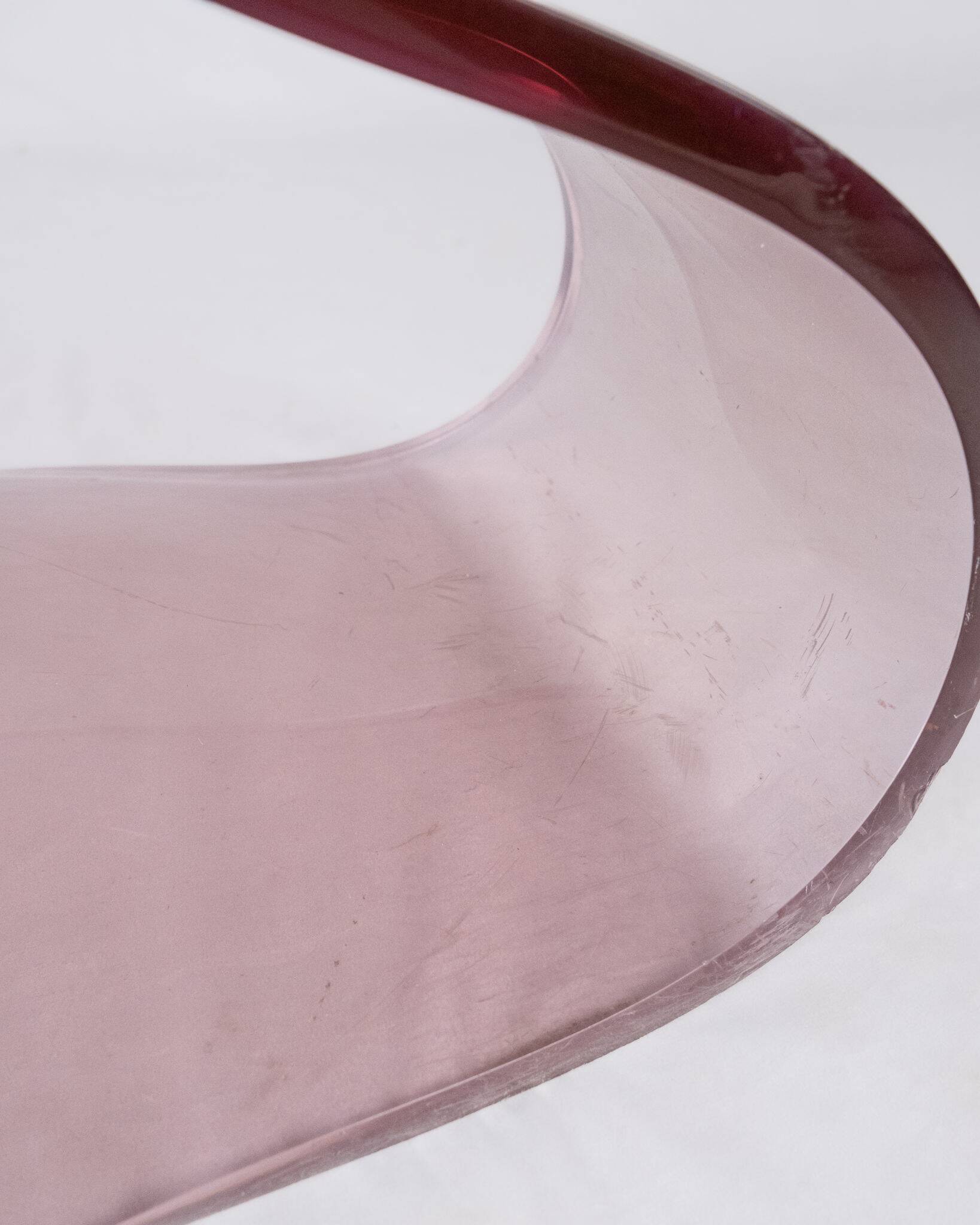 Lavender Lucite chair by Michel Dumas, France, 1970.