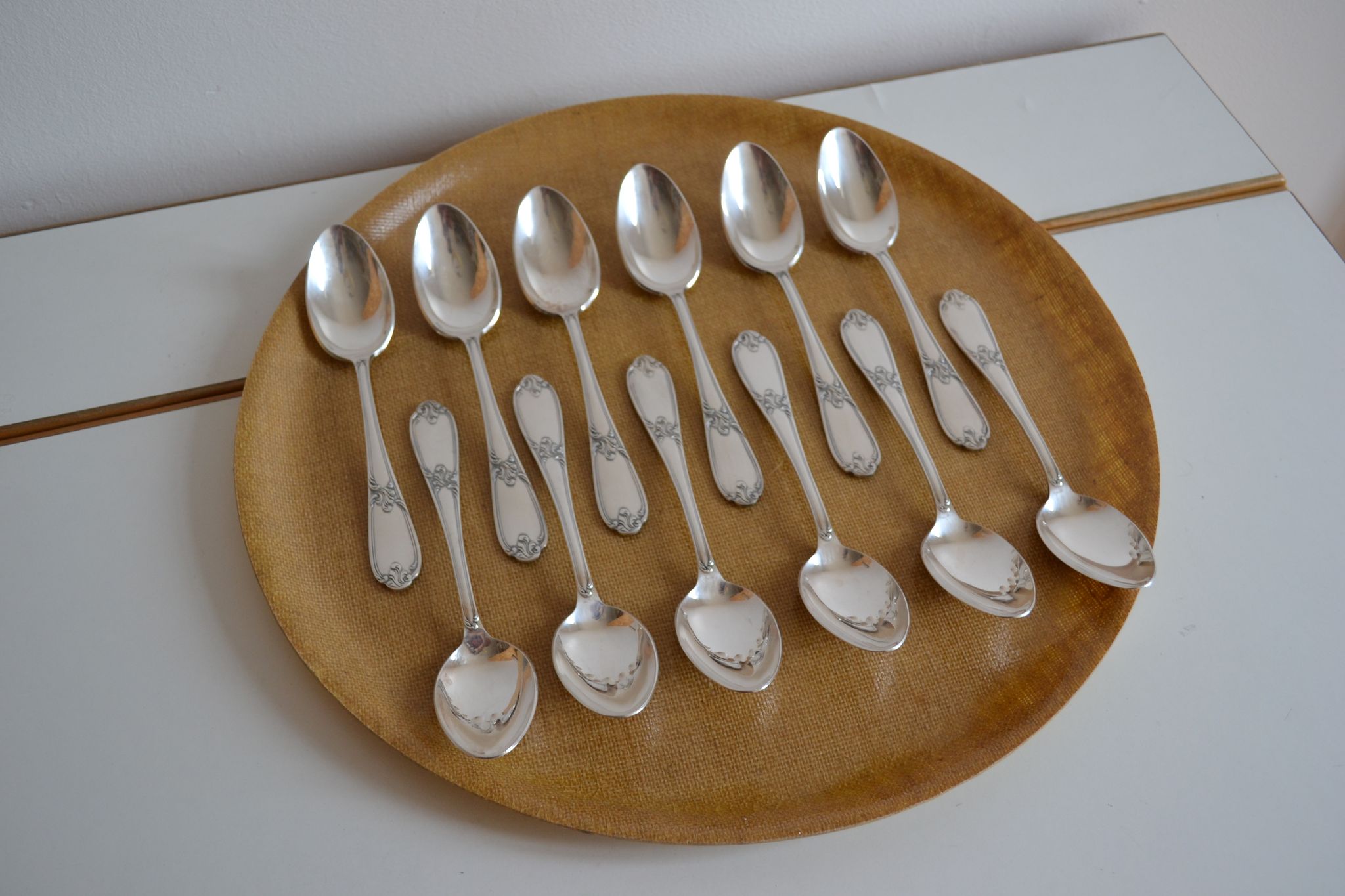 12 tablespoons metal argente orfevre frionnet francois