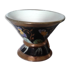 Coupe decor violettes signé Pugi