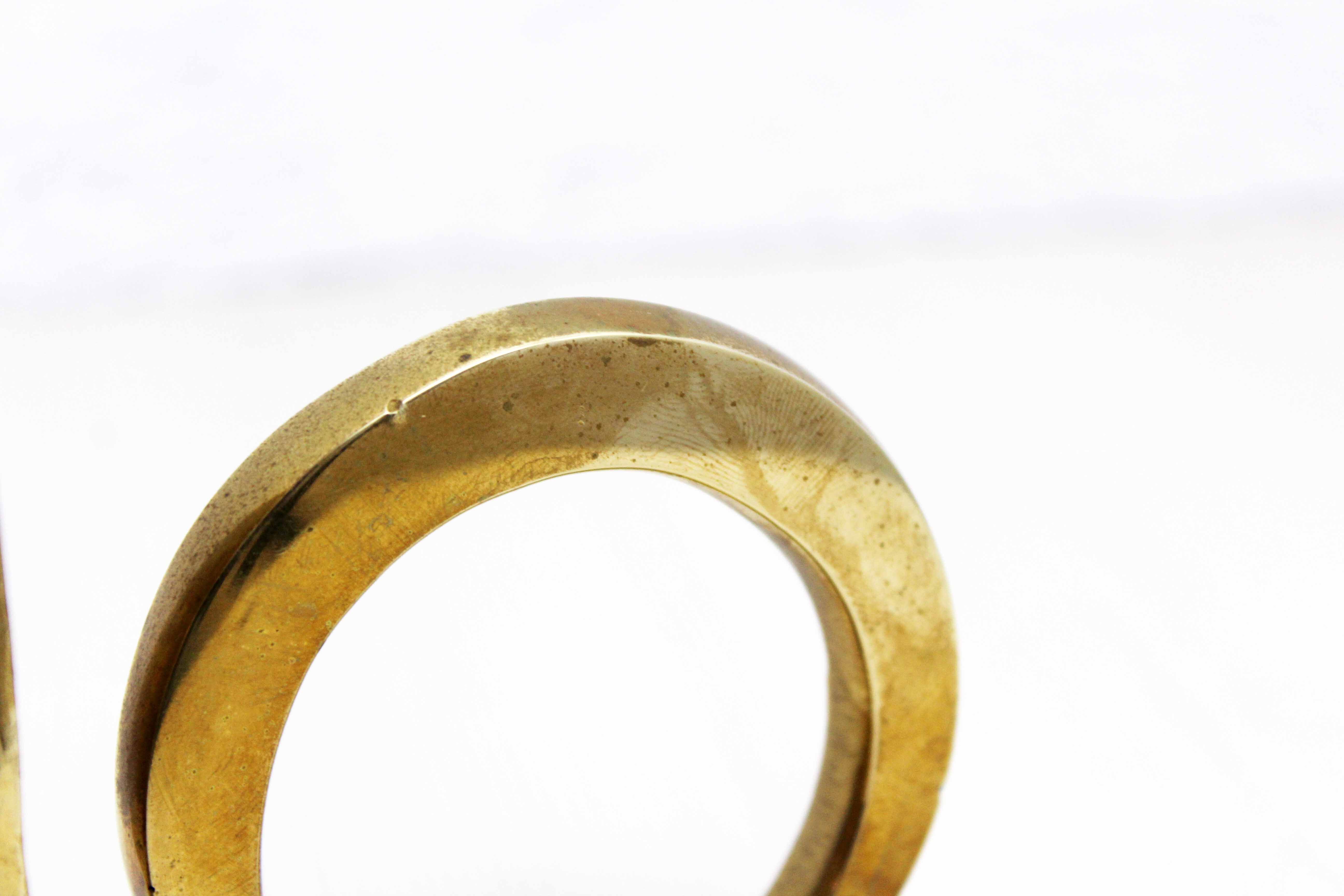 Bookends "Alpha Omega" brass