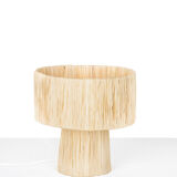 Natural raffia lamp height 24,5cm