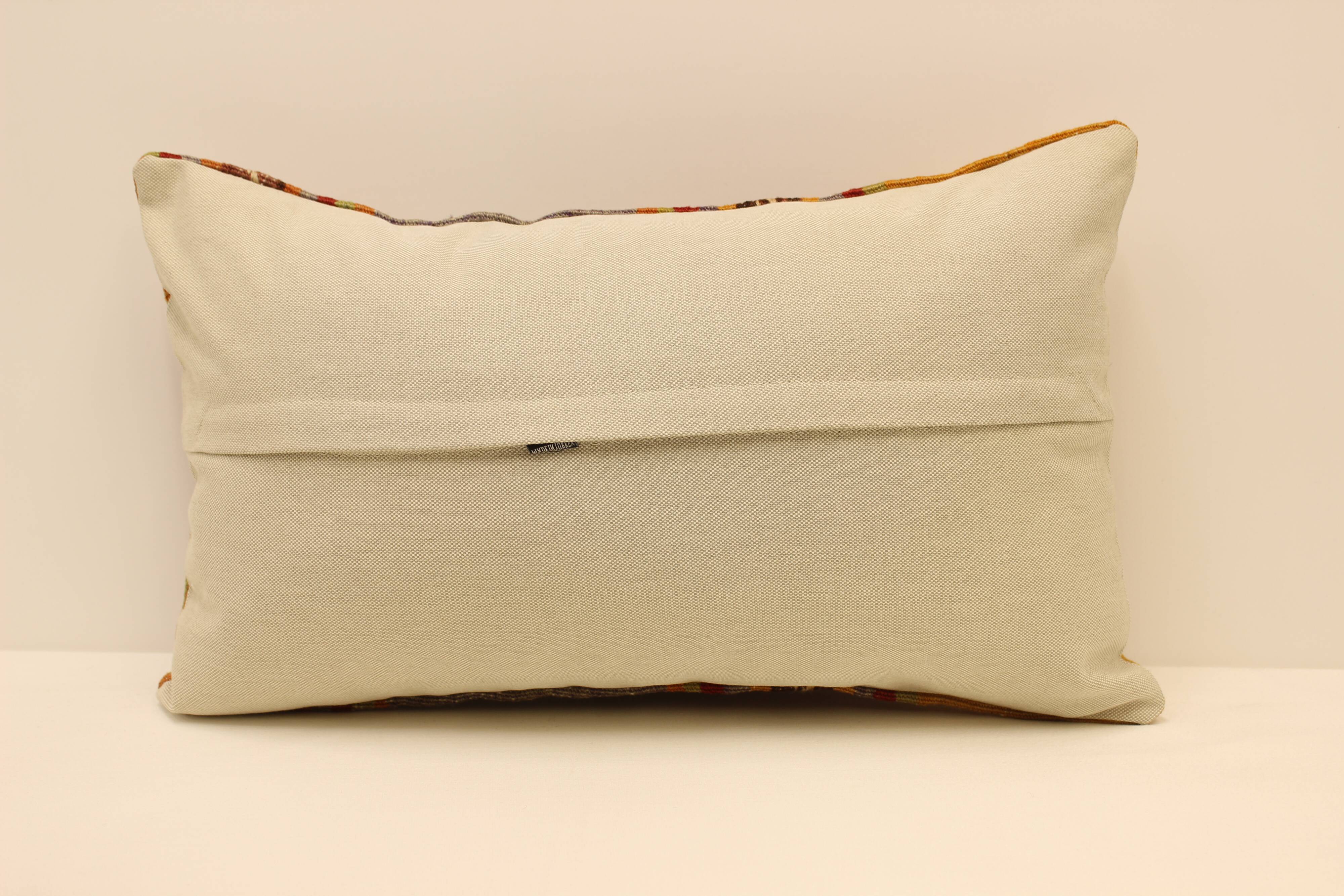 Turkish handmade kilim pillow 30x50 cm kilim