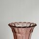 Vintage style translucent pink thick glass vase