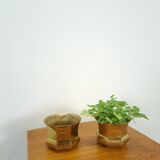 Brass set flower pots, pots
