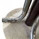 Vintage space age style floor standing coat rack with chrome/brown finish