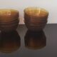 10 ramequins en verre ambré made in France vintage 70'S