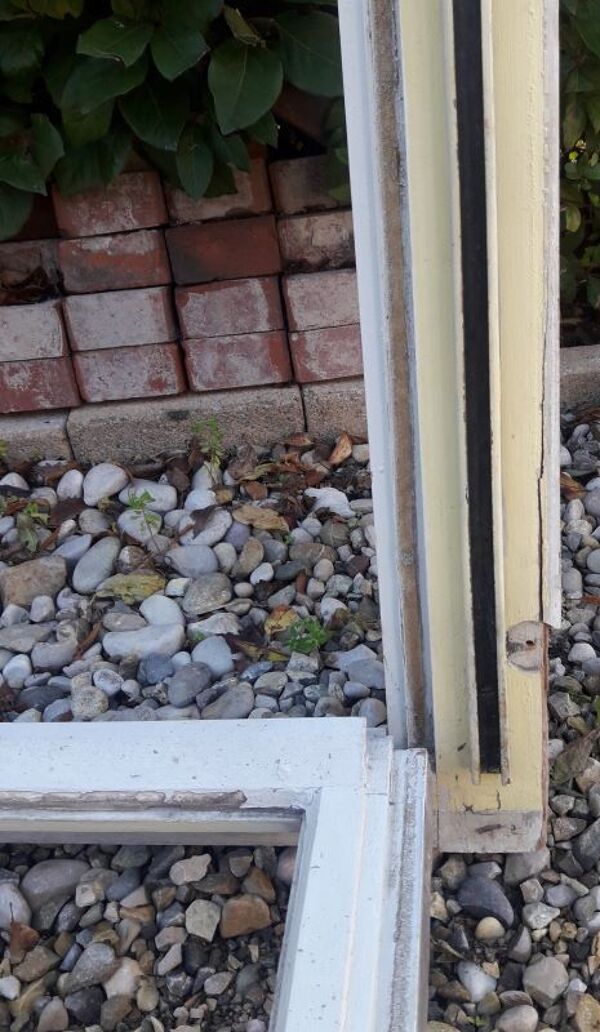 Verrière bois 3 fenêtres à soufflet et abbatant