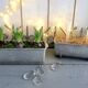 Pair of stainless steel planters