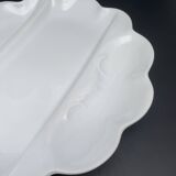 Compartmentalized plates in white Limoges porcelain