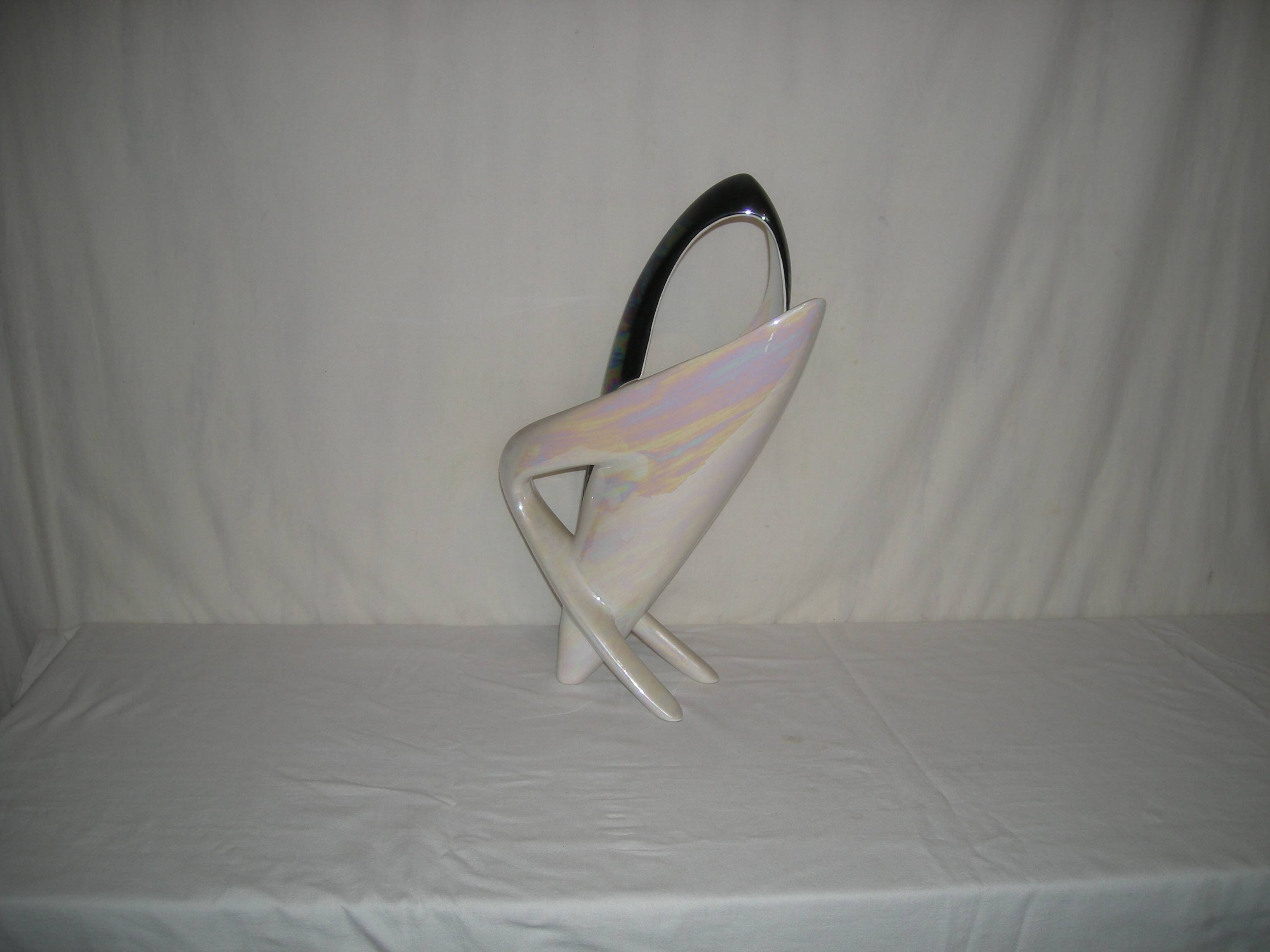 Camillo Lusso tripod vase - Turin ceramics from the 50s