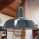 Industrial suspension in anthracite grey enamelled sheet metal