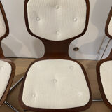 Lot of 4 vintage swivel chairs in the style of Arne Jacobsen, Scandinavian.