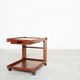 Mid-Cenntury C-Shaped Bar Trolley in Teak by K.T. Møbler