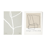 Pair of giclee prints, abstract wall art set of two, 50x70cm